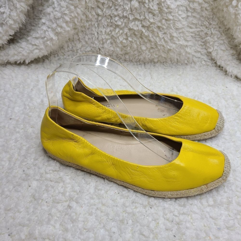 Via Spiga Yellow Leather Espadrilles‎ Flats Size 7.5